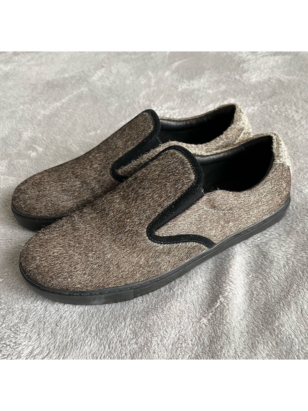 ONTO Cowhide Slip On Sneakers Men 7 Women 8.5